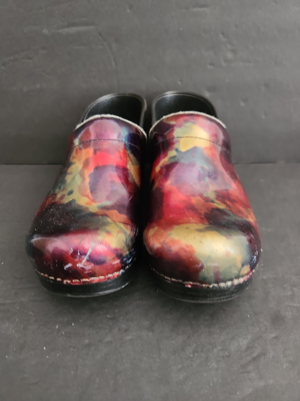 Dansko Professional Clogs Size 39 Watercolor Splash Nursing US 8.5-9 - Picture 2 of 8